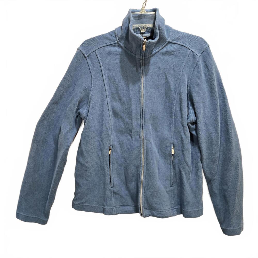 Tommy Bahama Women's Blue Cotton Activewear Jacket Size XL